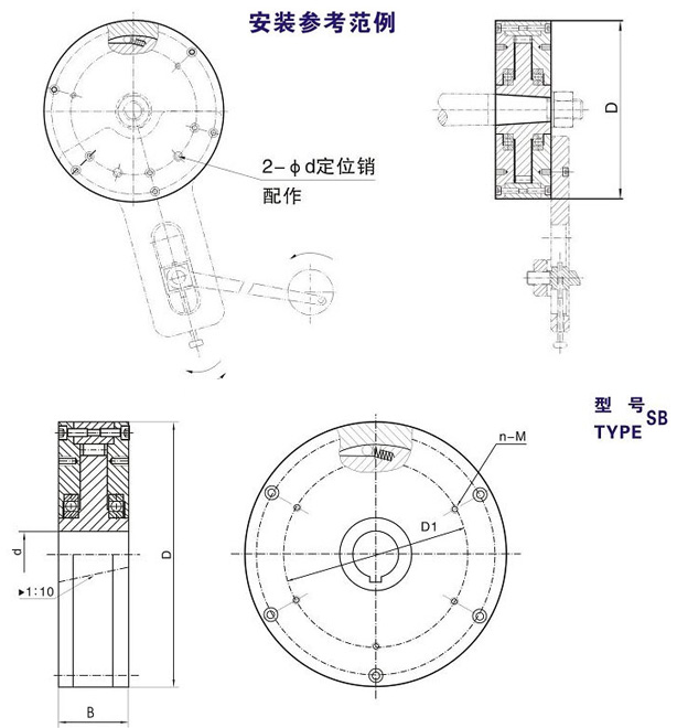 SB-A SB-B滾柱式單向小优视频APP下载結構圖